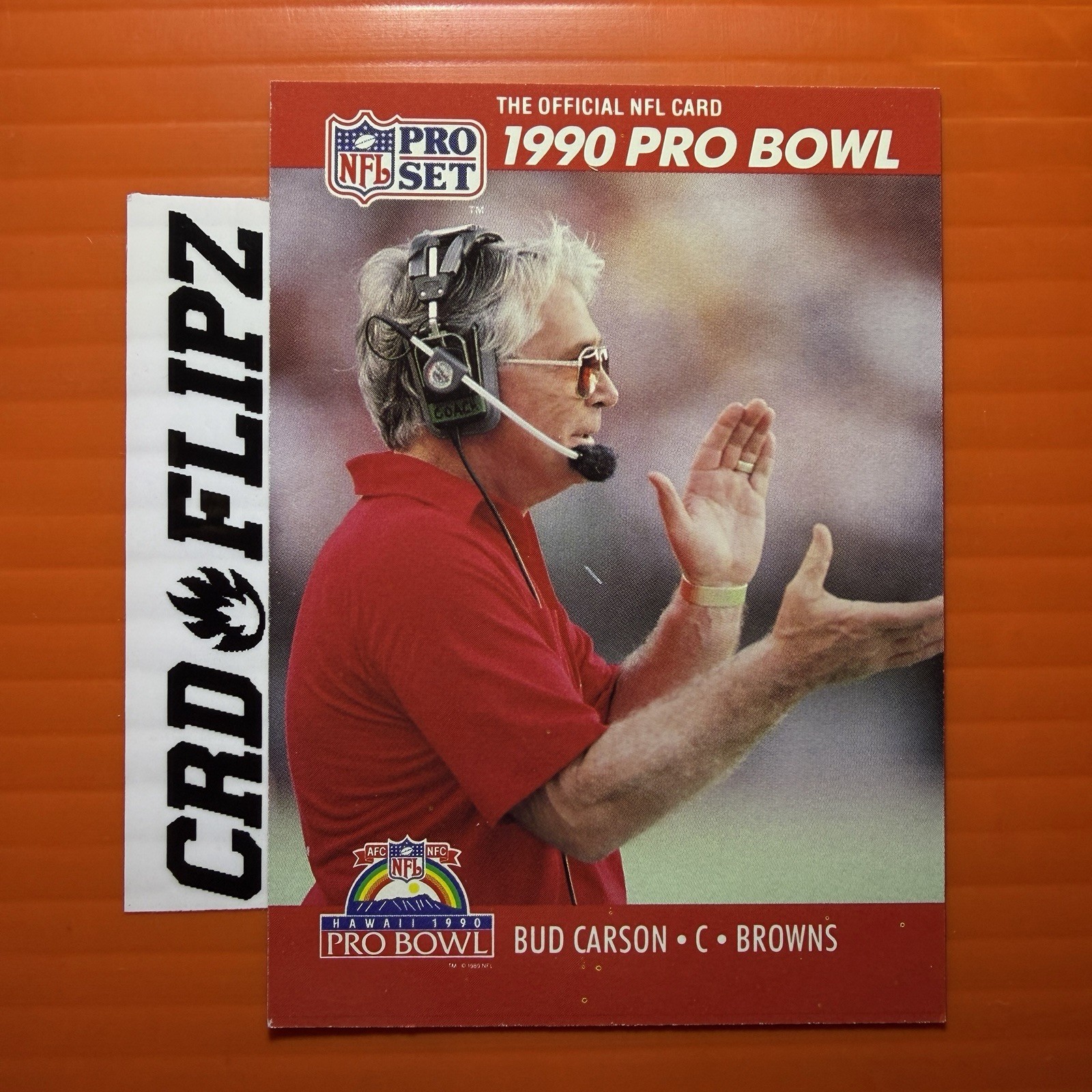 1990 Pro Set #378 Bud Carson Cleveland Browns