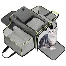 Expandable Travel Small Dog Cat Carrier Large ,Airline Approved Soft-Sided Pe...