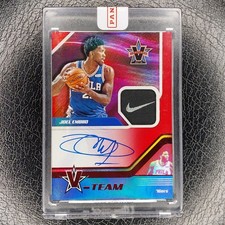1 of 1 JOEL EMBIID 1/1 V-Team NIKE SWOOSH Patch Auto 2017-18 Vanguard One Of One