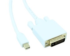 6ft Mini DisplayPort Cable to DVI 32AWG Gold Plated White