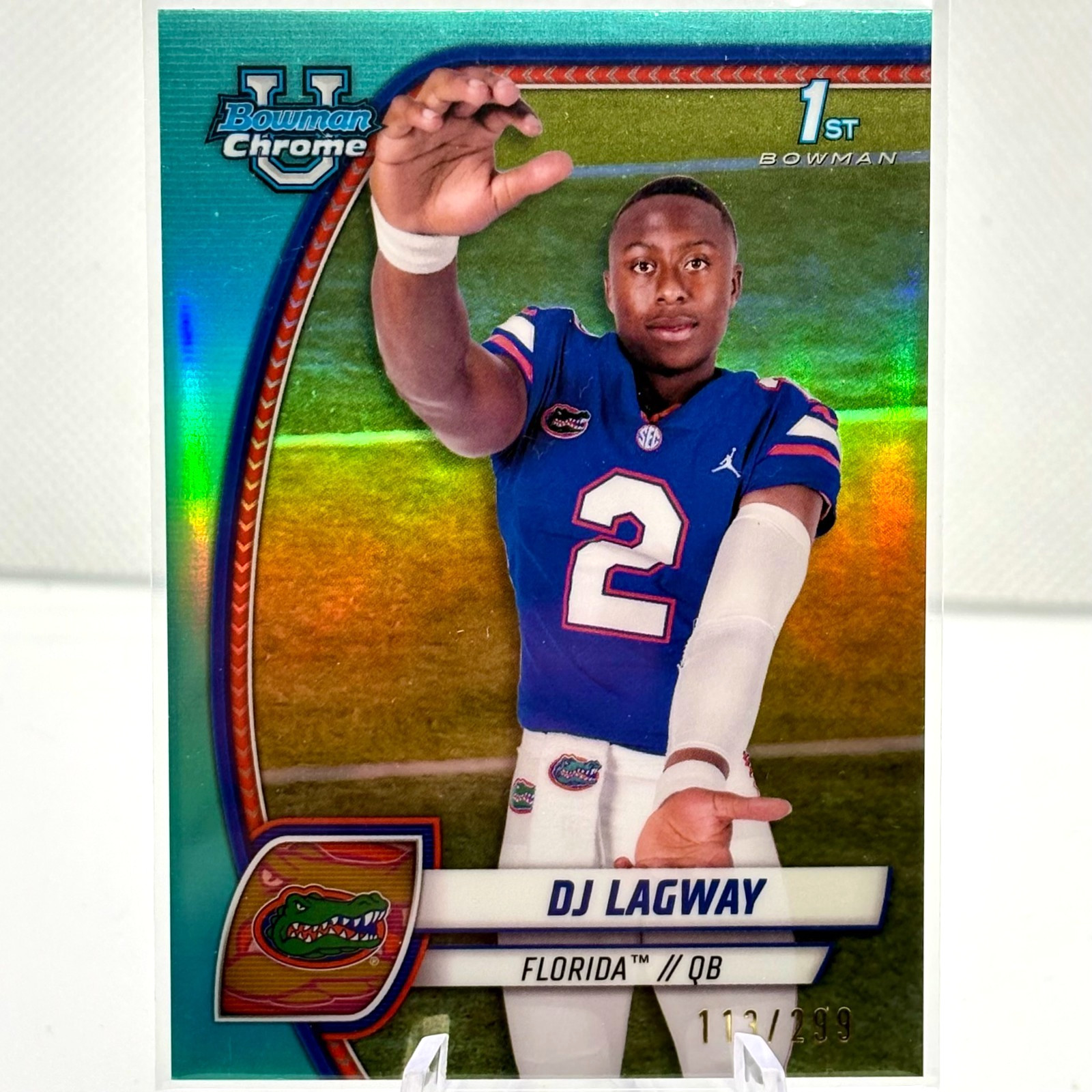 2024 Bowman U Chrome DJ Lagway #63 1st Bowman Aqua Refractor 113/299