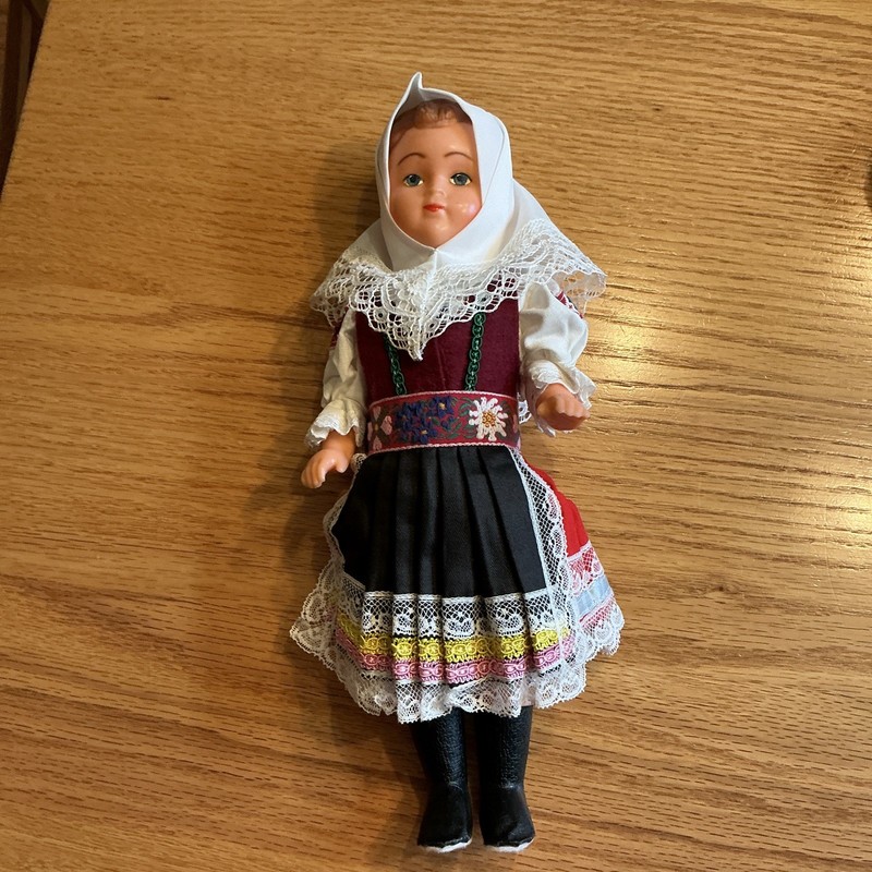 Antique Slovak Kroj Doll from Czechoslovakia in Traditional Dress