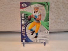 Justin Herbert Astounding Rookie Insert Emerald Par 2020 Illusions LA Chargers