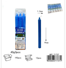 SET 36 PZ CANDELE LUNGHE PROFUMATE COLORATE LUNGHEZZA 19 CENTIMETRI AROMATERAPIA