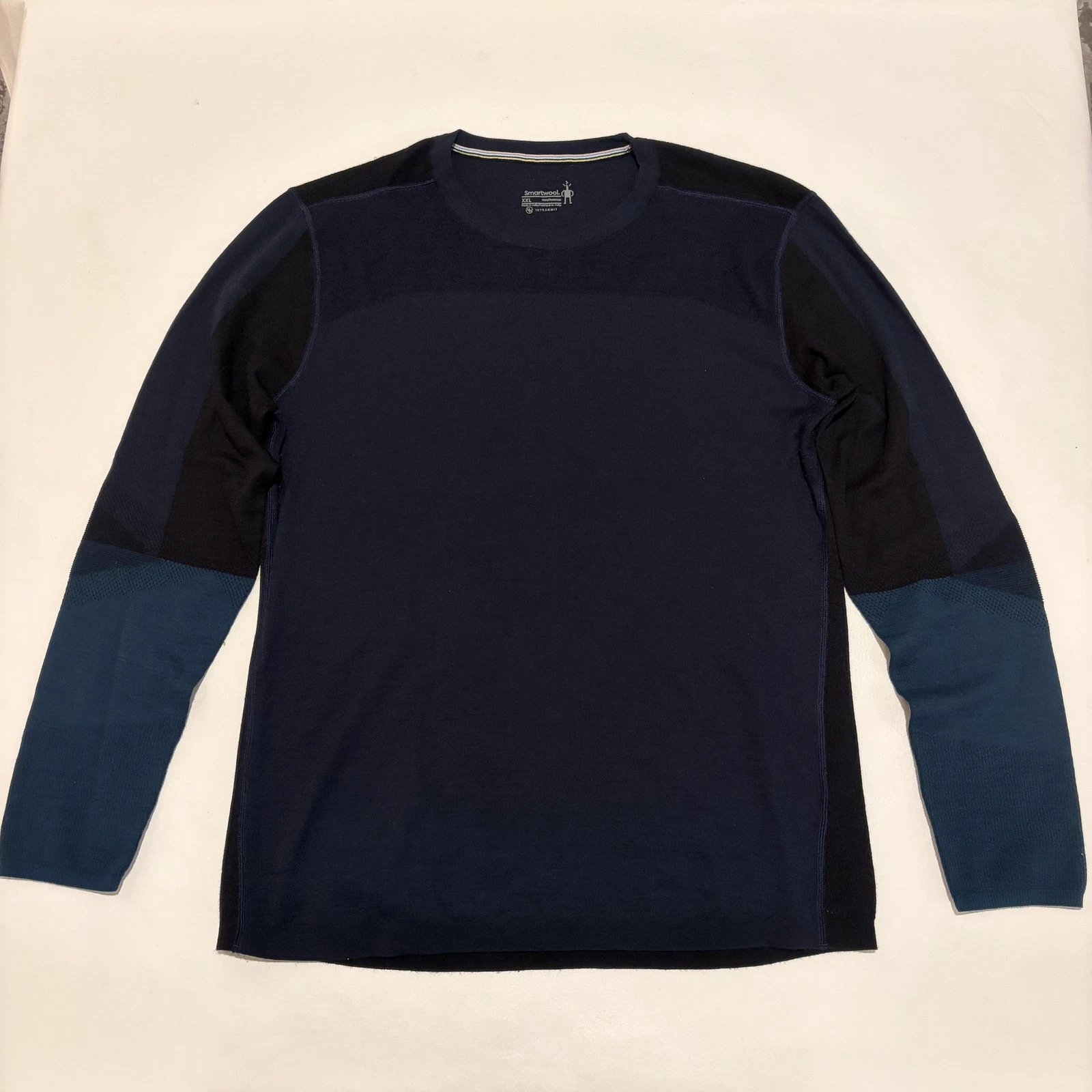 Smartwool Intraknit Shirt Mens 2XL Blue Long Sleeve Thermal Merino Base Layer