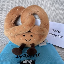 Jellycat Medium Amuseables Pretzel Plush Toy NWT Authentic With Dust Bag A2PRET