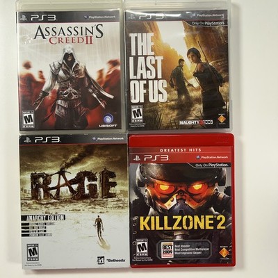 The Last of Us, Killzone 2, Assassin's Creed II, Rage PS3 Lot TESTED