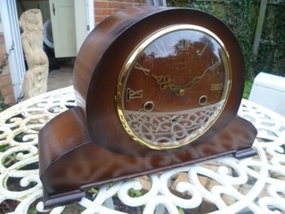 SMITHS WESTMINSTER CHIME MANTLE CLOCK FOR SPARES OR REPAIR WITH PEN CHARITY SALE