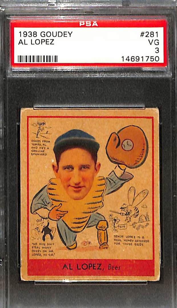 1938 Goudey #281 Al Lopez PSA 3 VG 14691750 
