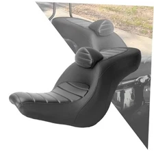  Motorcycle One-piece Seat Driver& Passenger Seat Fit for #2 Seat w/Pad-Striped