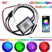 RGB LED colorful APP Bluetooth Devil Demon Eyes FOR Car Motorcycle Accessorie