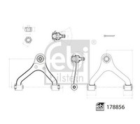Lenker, RadaufhäNgung Febi Bilstein 178856 Oben FüR Toyota