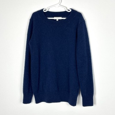 Quince Kids Washable Cashmere Crewneck Sweater Size 12 Navy Elevated Basics