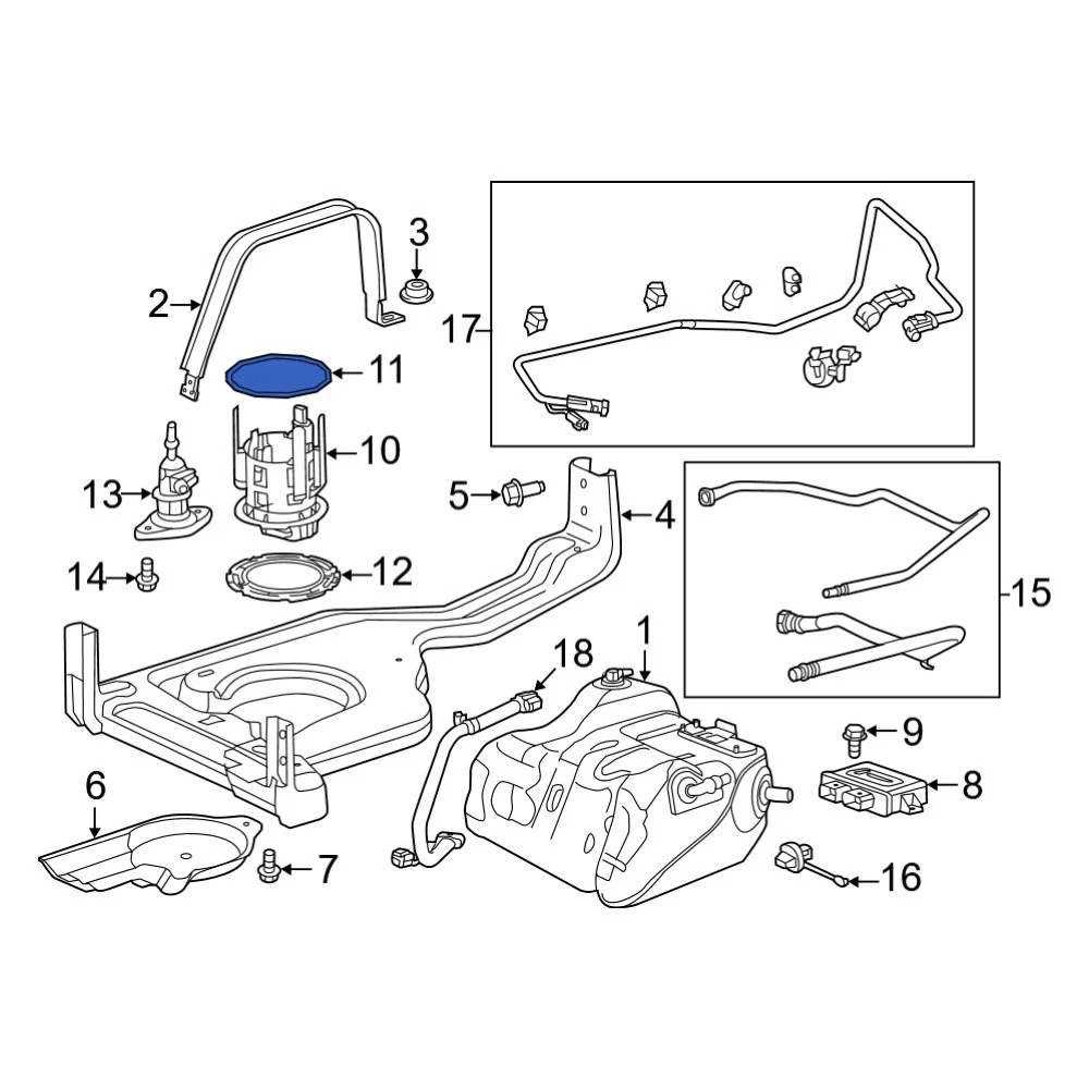 For Ram 2500 2018-2024 Ram 68101172AA Diesel Exhaust Fluid DEF Pump O-Ring