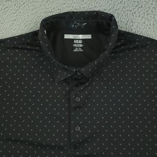 Greg Norman Polo Shirt Mens XL Black ML75 PlayDry Golf Performance Print