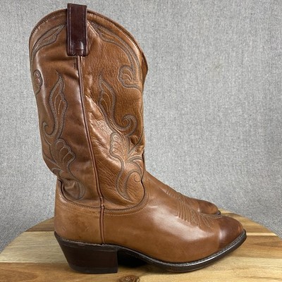Dan Post Milwaukee Western Boots Mens 9 E W Brown Leather Cowboy Embroider S Toe