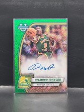 2024-25 Bowman U Chrome - Green Shimmer #86 Diamond Johnson Rookie Auto SP