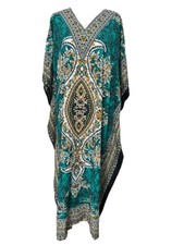 Free size floral Printed Kaftan Dress Summer beach cover up
