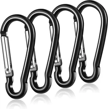 Flag Pole Ring Replacement Carabiner Clips | 4 Pcs Aluminum Alloy Flag Pole Clip