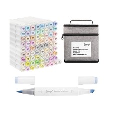 Bianyo 72 Pastel Dual Tip Colors Alcohol Art Markers, Dual Tip Alcohol-Based ...