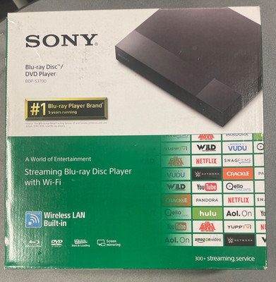 Sony BDP-S3700 Blu-ray Player  open box with remote Tested works