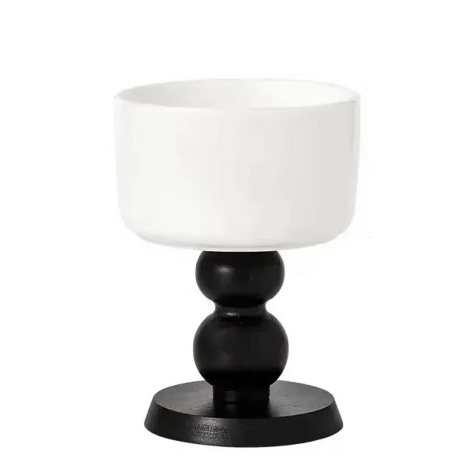 Neuer Keramik-Snackteller im Retro-Stil mit Hohen Beinen, Feine Tee-, Obst-1247