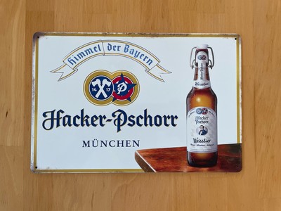 Blechschild 20cm x 30cm Hacker Pschorr München/ Bier 