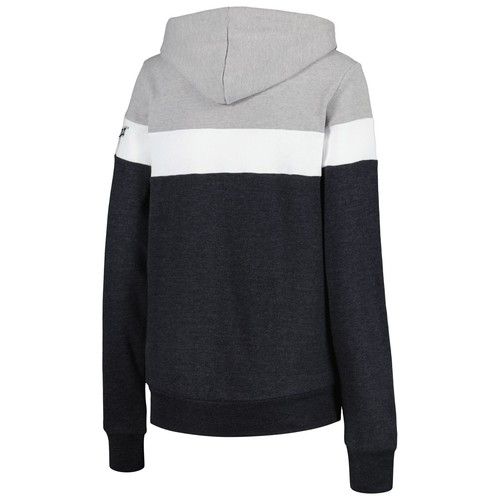 Women's New Era Heather Black Chicago White Sox Colorblock Full-Zip Hoodie - 第 3/4 張圖片
