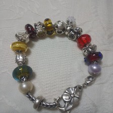 Trollbeads Bracelet LAA925 15 Charms Authentic Collectible No Accessories