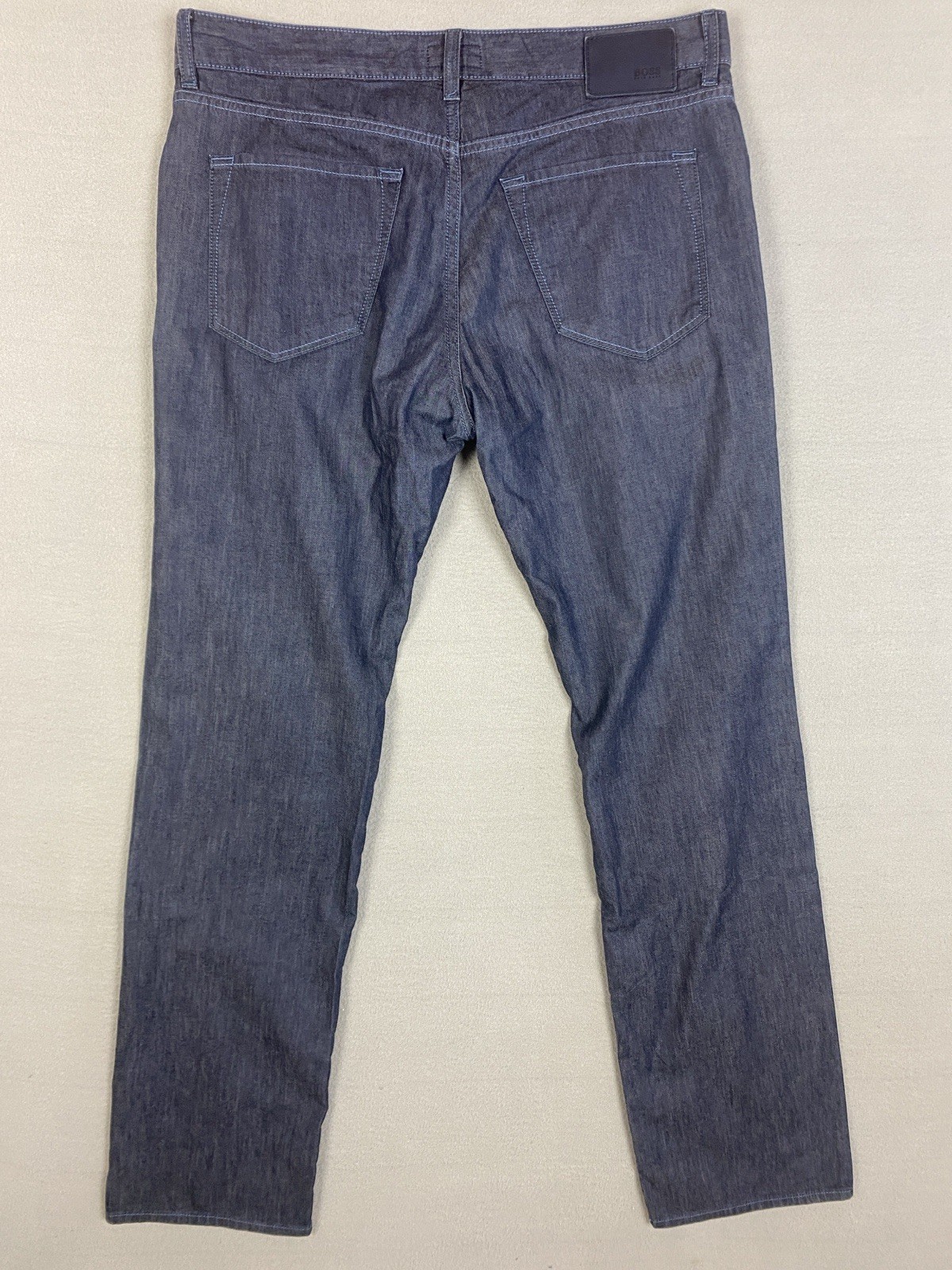 Hugo Boss Maine Trousers Mens W34 L32 Blue Grey Stretch Straight Leg thumbnail 8