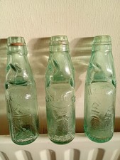 Three Pictoral 6oz Codds Lions.Sailing Ship