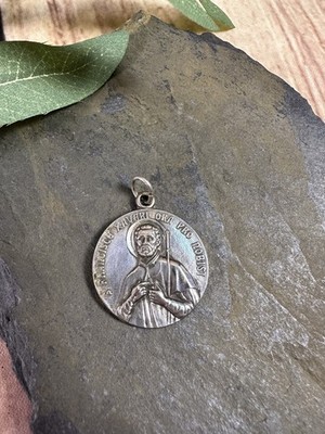 St. Francis Xavier Sterling Silver Saint Religious Pendant Medal Charm OPN