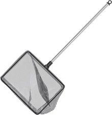 Aquarium Fish Net with Extendable 9–24 Inch Handle for Betta Tanks, Small Koi Po