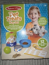 Melissa  Doug Pet Treats Play Set 12 Pcs Kids Toy With Plush Cat  Accessories