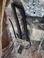 Black Coiled Telephone Handset Cord Cable RJ9 RJ22 Replacement Office Desk Phone