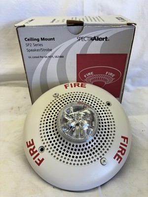 SYSTEM SENSOR SpectrAlert Advance SP2C2430 Ceiling Mount HORN STROBE White NEW