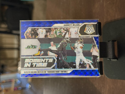 Panini 2025 Mosaic Garrett Wilson New York Jets #3 NFL Blue Mosaic Prizm /99