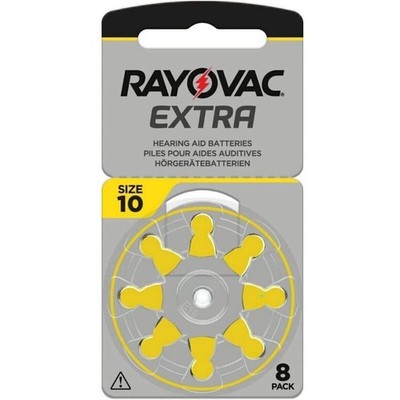 8x Rayovac Extra Hörgerätebatterien Größe 10 PR70 1,45V Zink-Luft