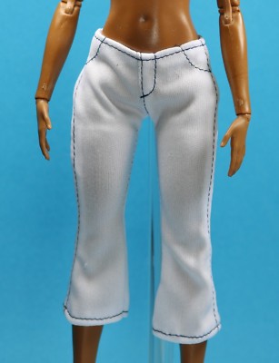 Sparkle Girlz White Navy Knit Leggings Capris Barbie REGULAR PETITE Doll