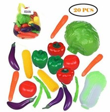 20 Pcs Bag of Vegetables Pretend Life Sized Play Food Playset Toy kids