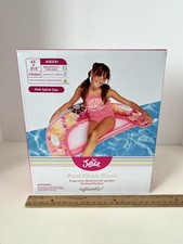 New Justice Pool Chair Float Pink Spiral Dye 43 x 31.5