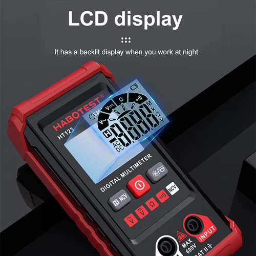 HABOTEST HT123 Digital Multimeter Smart Meter Tester Meter leads Volt AC/DC Ohm - Bild 10 von 12