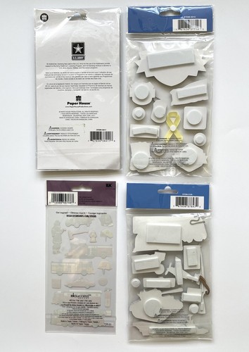Set of 4 Paper House & Sticko Military WWII Fire Department Scrapbook Stickers - Picture 2 of 6