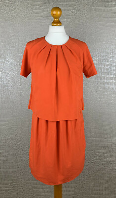 SIMPLY Y.A.S Damen Gr. 38 Kleid orange Dress Robe Tunika Cocktail 4A7