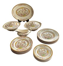 VINTAGE JOHNSON BROS WASHINGTON INDIAN TREE 24 PIECE DINNER SET SH21