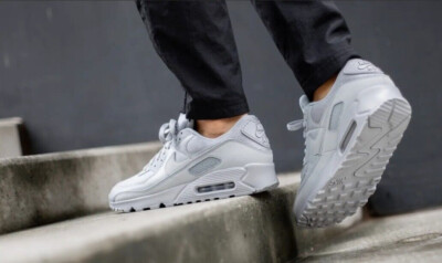 SZ 11 Nike Air Max 90 Recracft Triple Wolf Gray Running Shoe  display picture 3