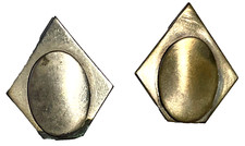 Vintage 1920's-30's Antiqued Brass Silver Washed Shoe Buckles, Unmarked