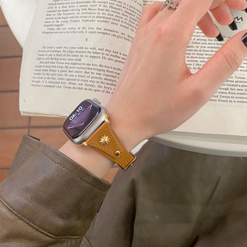 Fashion Slim Leather Wristband For iWatch Series 10 9 8 Ultra SE 7 6 5 4 3 2 1 - Picture 13 of 31