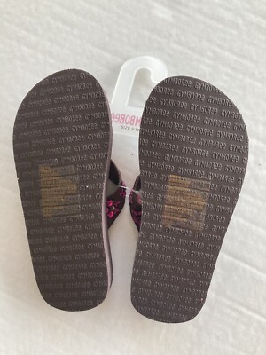 NWT Gymboree Savanna Sunset Brown Sequin Flip Flop Sandals Shoes 9