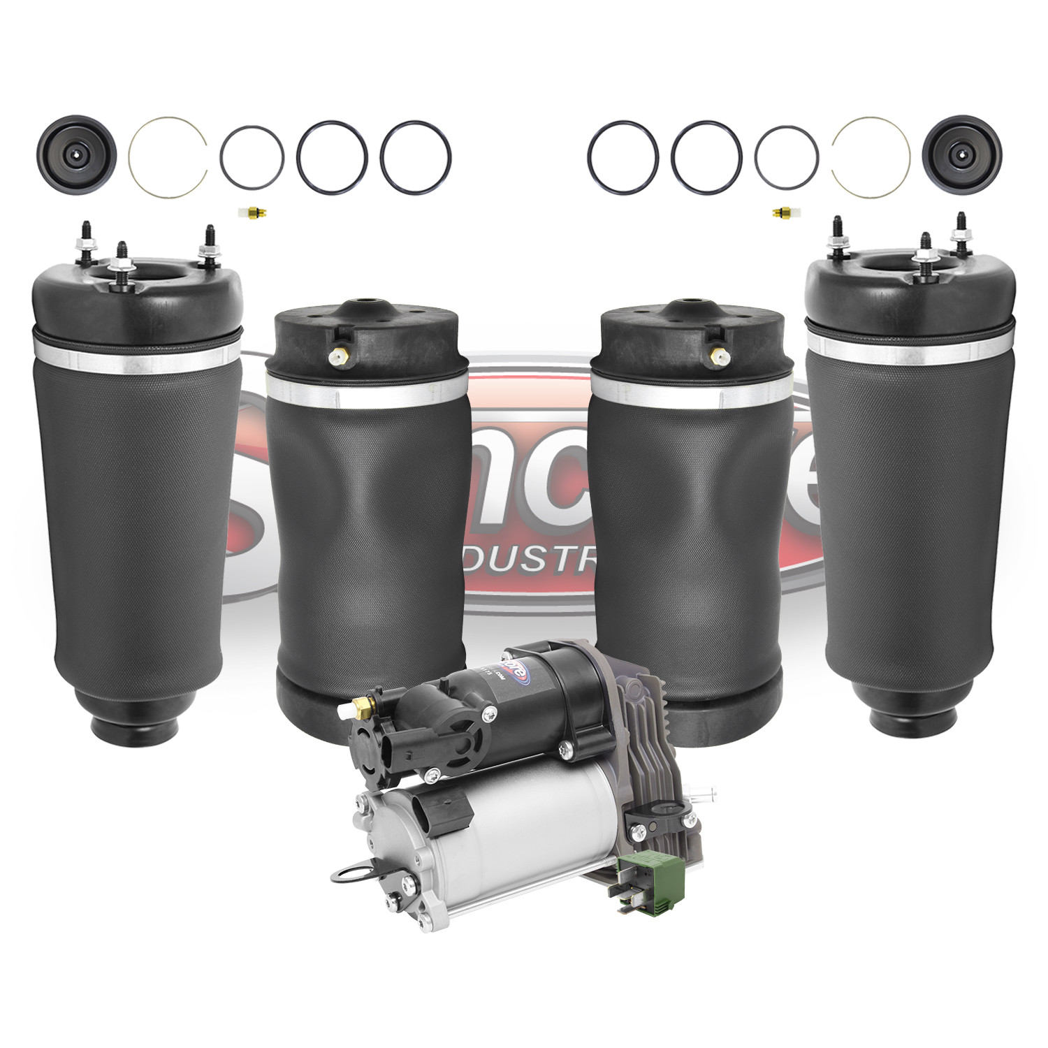 2006-2013 Mercedes R350 Front & Rear Airmatic Air Springs & Air Compressor W251